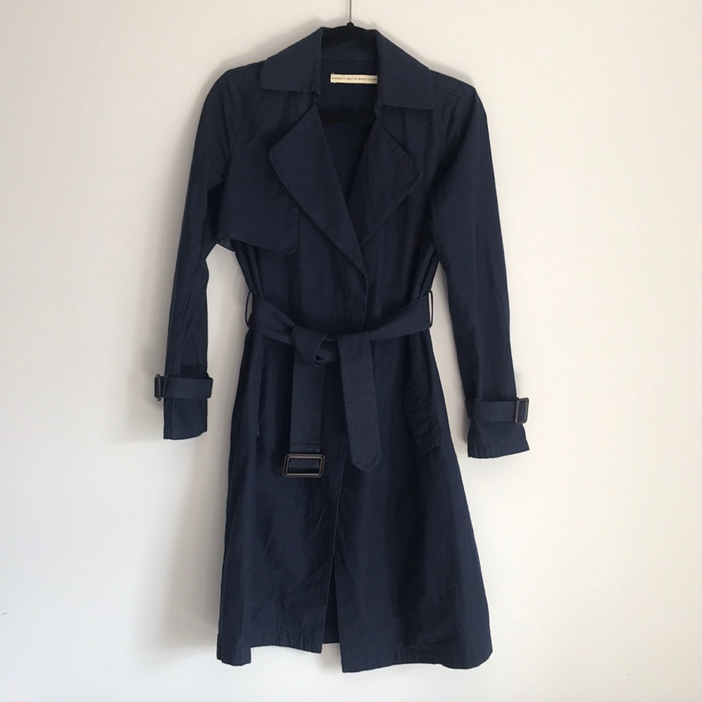 Shades of Grey by Micah Cohen Navy Light Trench